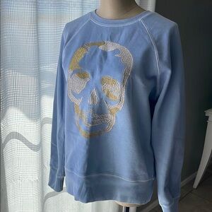 Zadig & Voltaire Blue Sweater with Gold Skull